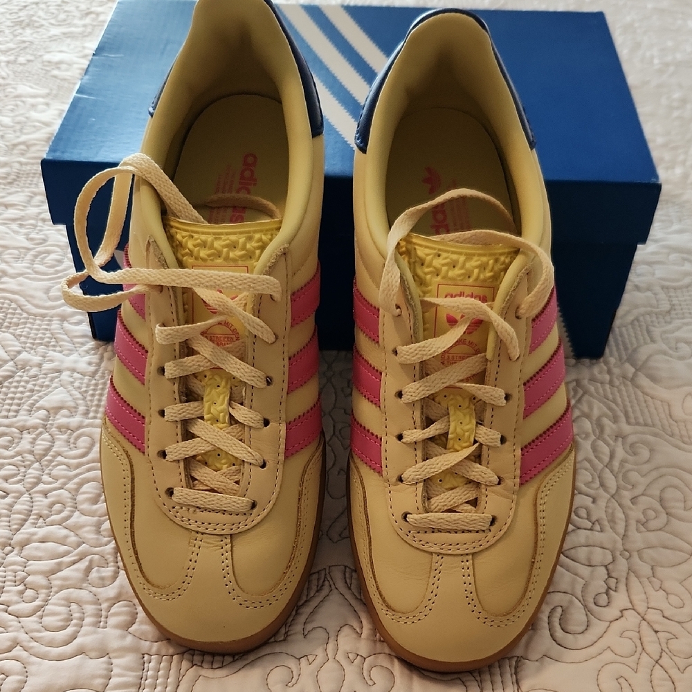 Adidas Gazelle Indoor Sneakers-Yellow, Pink